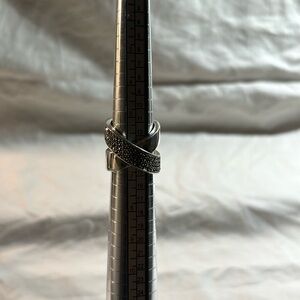 Sterling Silver and Marcasite Criss Cross Ring